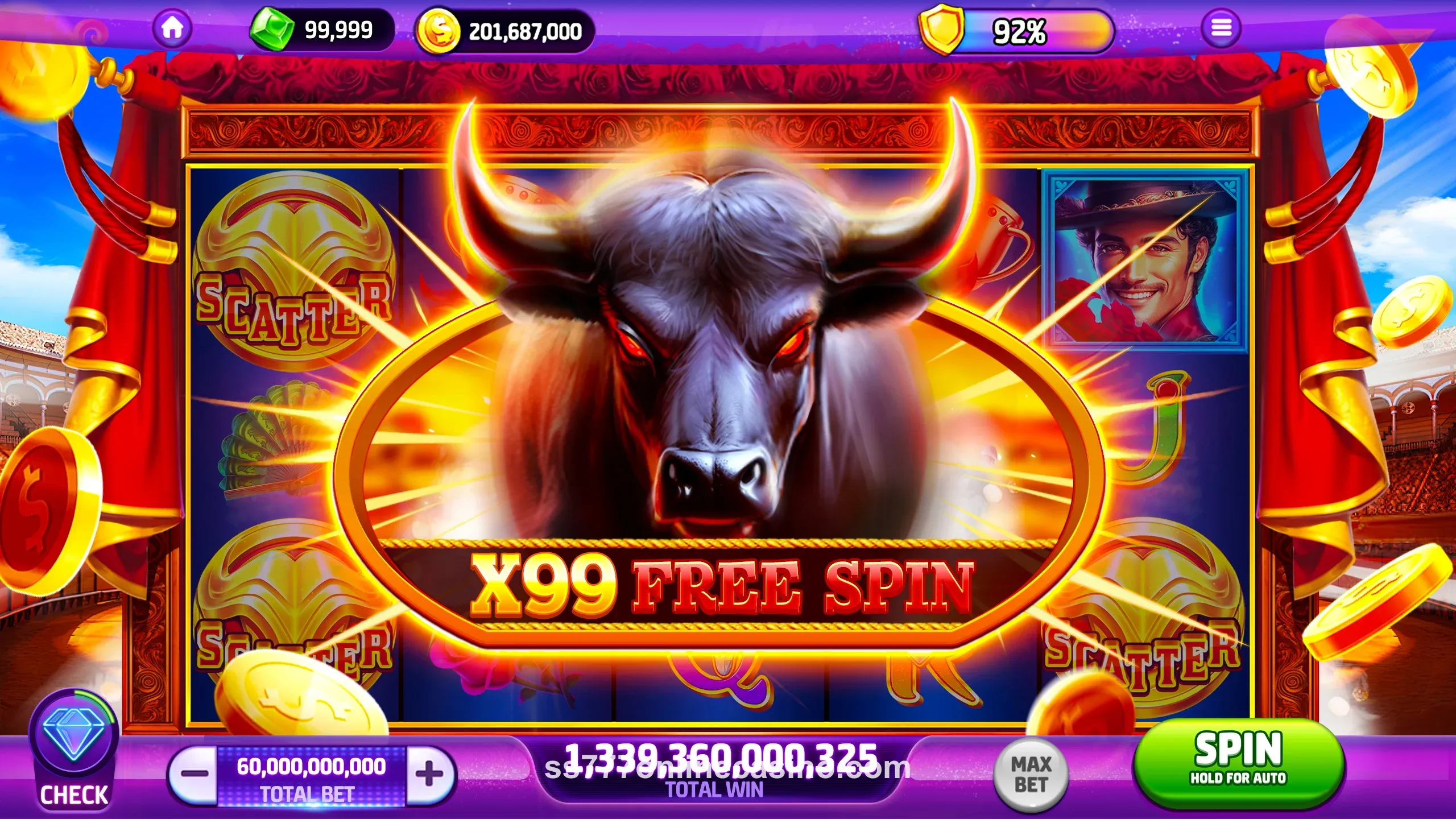SS777 casino lobby with featured games